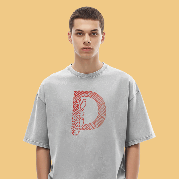 Snow Washed Oversized Cotton T-Shirt